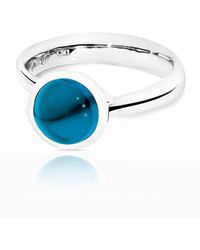 Tamara Comolli - Bouton 8mm London Blue Topaz Cabochon Ring, Size 7/54 - Lyst
