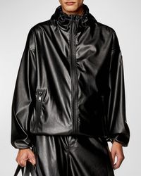 DIESEL - Hooded Faux-Leather Wind Resistant Jacket - Lyst