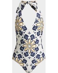 lemlem - Lidya Geometric Floral One-Piece Swimsuit - Lyst