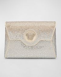 Versace - La Medusa Mini Embellished Clutch Bag - Lyst
