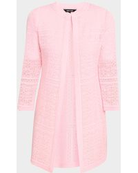 Misook - Heritage 3/4-Sleeve Lace Knit Jacket - Lyst