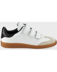 Isabel Marant - Beth Perforated Leather Grip-Strap Sneakers - Lyst