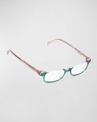Eyebobs - What Inheritance Semi-Rimless Rectangle Acetate Reader Glasses - Lyst