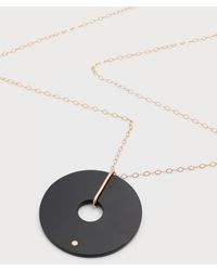 Ginette NY - Jumbo Donut Onyx On Chain Necklace - Lyst