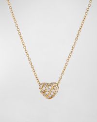 David Yurman - Cable Collectibles Heart Pendant Necklace With Diamonds In 18k Gold, 6.8mm, 16"-18"l - Lyst