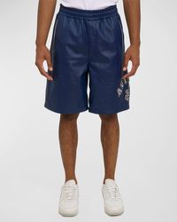 Avirex - Game Day Napa Leather Shorts - Lyst