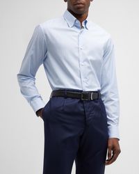 Brioni - Bengal Stripe Cotton Sport Shirt - Lyst