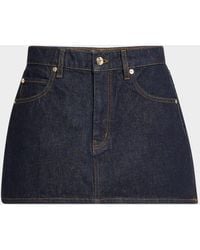 FRAME - The Denim Mini Skirt - Lyst