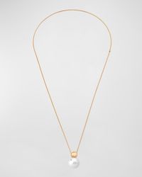 Majorica - Aura Pearl Slider Necklace - Lyst