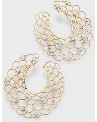 Staurino - 18k Yellow Gold Moresca Earrings With Diamonds - Lyst