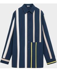 Loewe - Stripe Paneled Button-Down Shirt - Lyst