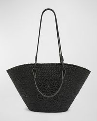 Loewe - Medium Anagram Raffia Basket Tote Bag - Lyst