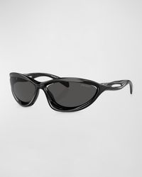 Prada - Cut-Out Propionate & Plastic Wrap Sunglasses - Lyst