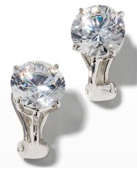 Fantasia by Deserio - 18k White Gold-plated Sterling Silver 4.5ct Clip-on Earrings - Lyst