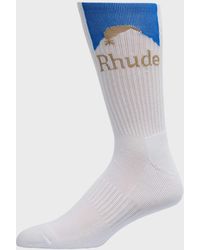 Rhude - Moonlight Logo Crew Socks - Lyst