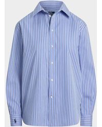 Polo Ralph Lauren - Oversize Fit Striped Cotton Shirt - Lyst