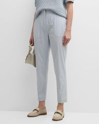 Eleventy - Cropped High-Rise Tapered Pants - Lyst