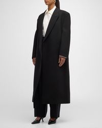 The Row - Dhani Long Double-Breasted Wool Felted Coat - Lyst