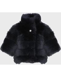 Gorski - Reversible Merinillo Lamb Shearling Bolero Jacket With Cropped Sleeves - Lyst