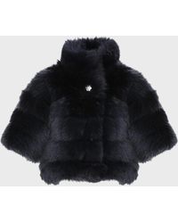 Gorski - Reversible Merinillo Lamb Shearling Bolero Jacket With Cropped Sleeves - Lyst