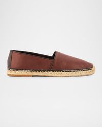 Brunello Cucinelli - Leather And Hemp Espadrilles - Lyst