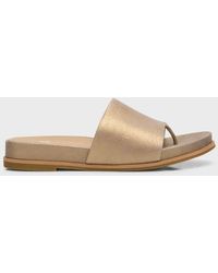 Eileen Fisher - Duet Leather Thong Slide Sandals - Lyst