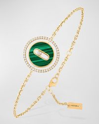 Messika - Lucky Move 18k Rose Gold Malachite & Diamond Bracelet - Lyst