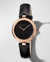 Gucci - 32Mm Diamantissima Watch With Leather Strap, /Rose - Lyst