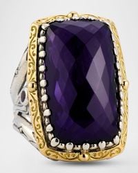 Konstantino - Sterling And 18K Dark Quartz Statement Ring - Lyst