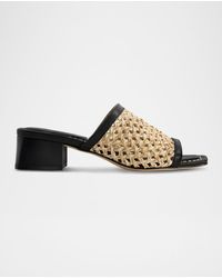 Bernardo - Jenne Raffia Slide Sandals - Lyst