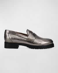 Frye - Melissa Leather Lug-sole Penny Loafers - Lyst