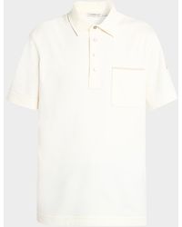 Moncler - Apos;S Short-Sleeve Cotton Pique Polo Shirt - Lyst