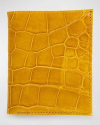 Abas - Glazed Alligator Leather Bifold Wallet - Lyst