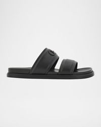 Ferragamo - Apos;S Saint Bartheva Padded Leather Double-Strap Slide Sandals - Lyst