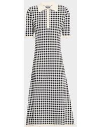 Sea - Saige Short-Sleeve Knit Gingham Dress - Lyst