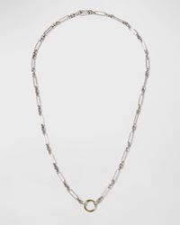 David Yurman - 4.5mm Lexington Amulet Vehicle Necklace In Silver And 18k Gold - Lyst