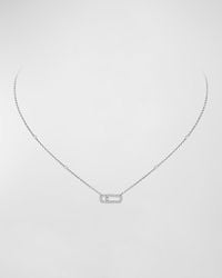 Messika - Move Uno 18k White Gold Diamond Pave Necklace - Lyst