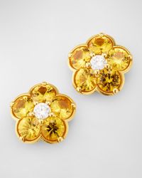 Paul Morelli - 12Mm Wild Child Stud Earrings With Diamonds And Sapphires - Lyst