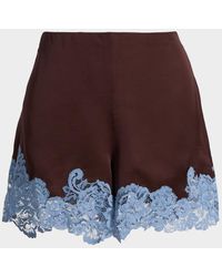 A.L.C. - Pipa Satin And Lace Shorts - Lyst