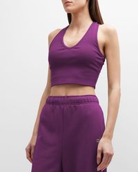 Alo Yoga - Goddess Ribbed Cropped Racerback Tank Top - Lyst