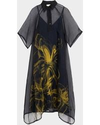 LOVEBIRDS - Selene Floral-Print Tulle Maxi Dress - Lyst