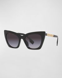 Burberry - Logo Acetate & Plastic Cat-Eye Sunglasses - Lyst
