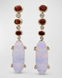 Stephen Dweck - Opal, Red Sapphire, And Diamond Earrings - Lyst