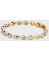 Rahaminov Diamonds - 18k Yellow Gold Pear Diamond Line Bracelet - Lyst