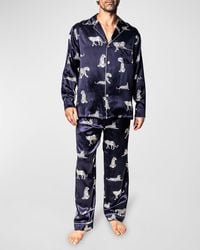 Petite Plume - Silk Panthere De Nuit Pajama Set - Lyst
