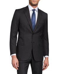 Brioni Men's Pinstriped Two-piece Suit - Gray
