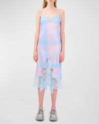 Collina Strada - Ammi Tie-Dye Lace Slip Dress - Lyst