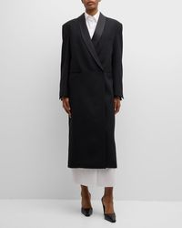 The Row - Sciur Double-Breasted Long Wool Coat - Lyst