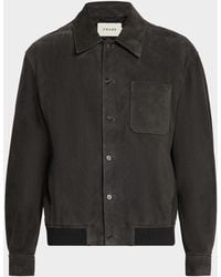 FRAME - Apos;S Suede Bomber Jacket - Lyst