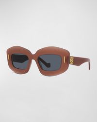 Loewe - Silver Screen Chunky Acetate Rectangle Sunglasses - Lyst